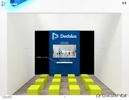 20x40 Île booth design by Pro-X Exhibits